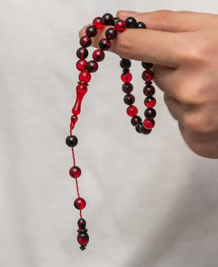 Yuvarlak Sıkma Kehribar Tesbih