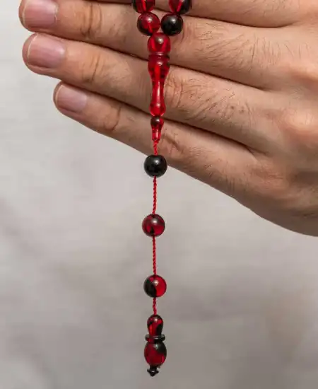 Yuvarlak Sıkma Kehribar Tesbih