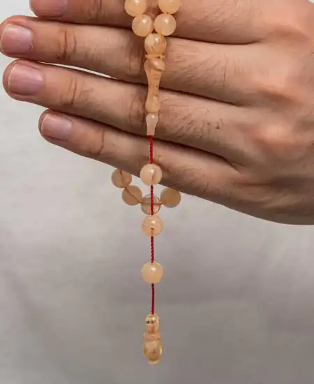 Yuvarlak Sıkma Kehribar Tesbih