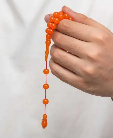 Yuvarlak Sıkma Kehribar Tesbih