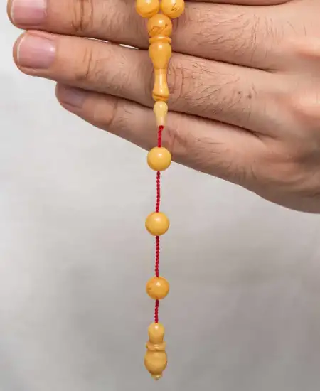 Yuvarlak Sıkma Kehribar Tesbih