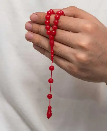 Yuvarlak Sıkma Kehribar Tesbih