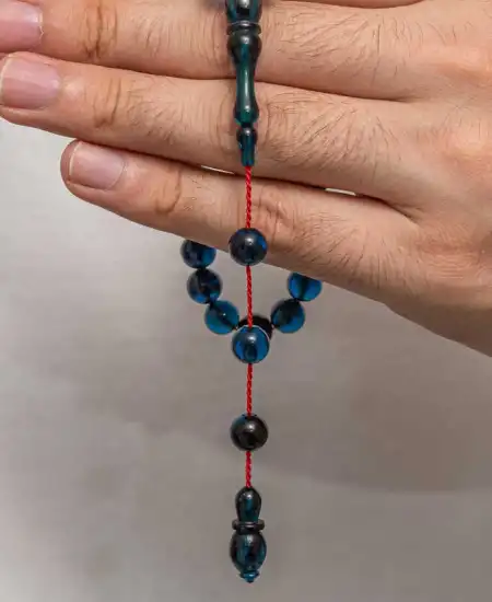 Yuvarlak Sıkma Kehribar Tesbih