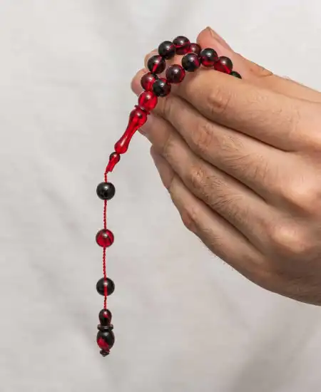 Yuvarlak Sıkma Kehribar Tesbih