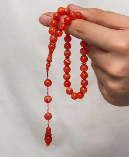 Yuvarlak Sıkma Kehribar Tesbih