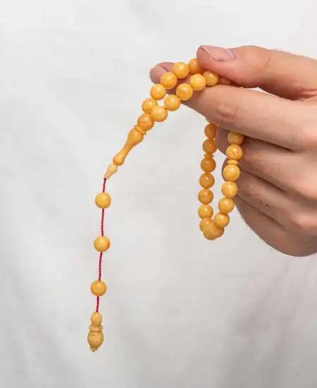 Yuvarlak Sıkma Kehribar Tesbih