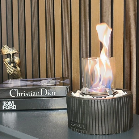 CopArt Alba Black Biyoetanol Masaüstü Şömine