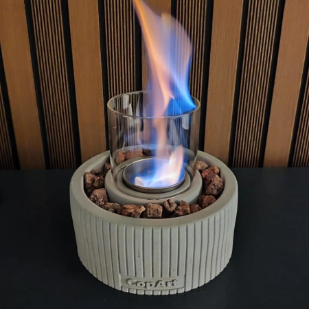 CopArt Alba Gri Biyoetanol Masaüstü Şömine