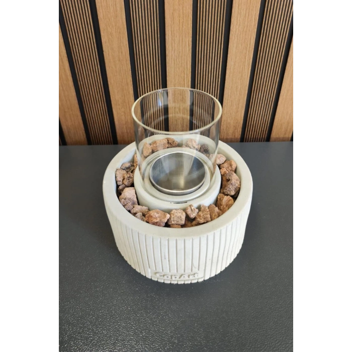 CopArt Alba Gri Biyoetanol Masaüstü Şömine