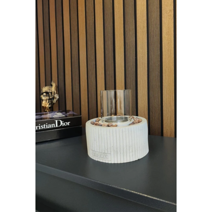 CopArt Alba Gri Biyoetanol Masaüstü Şömine