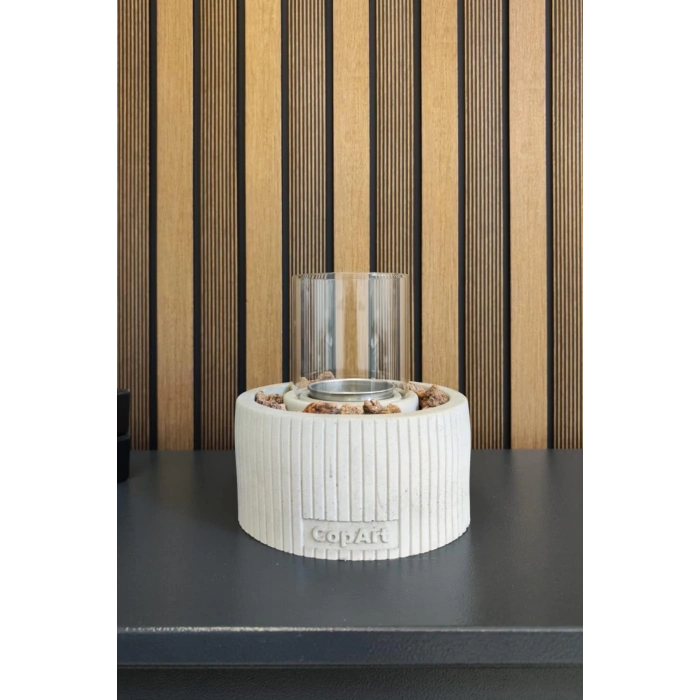 CopArt Alba Gri Biyoetanol Masaüstü Şömine