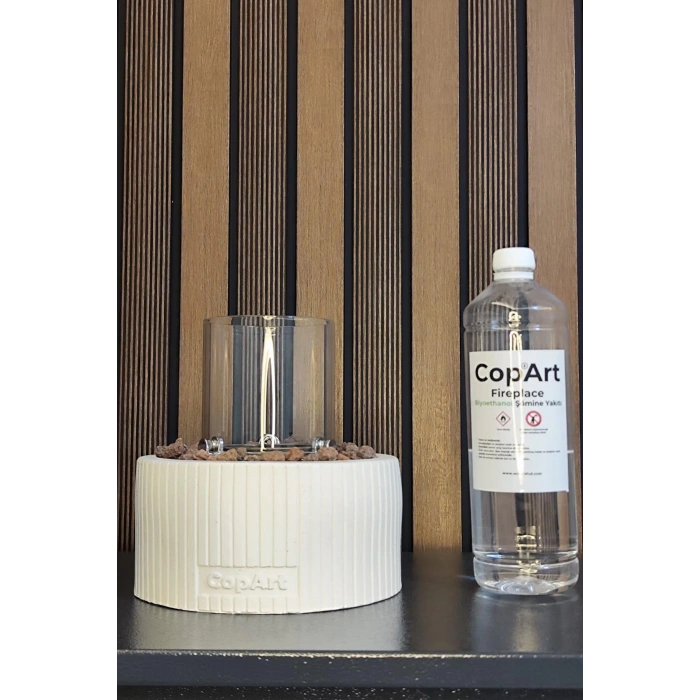 CopArt Alba White Biyoetanol Masaüstü Şömine