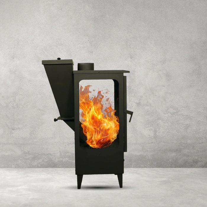 Pelet Soba Şömine 3 Camlı