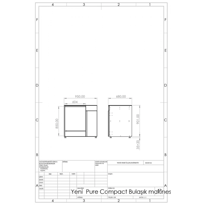 Pure Dishwasher - Bulaşık Makinası ve Cabin- Bahçe Mutfağı