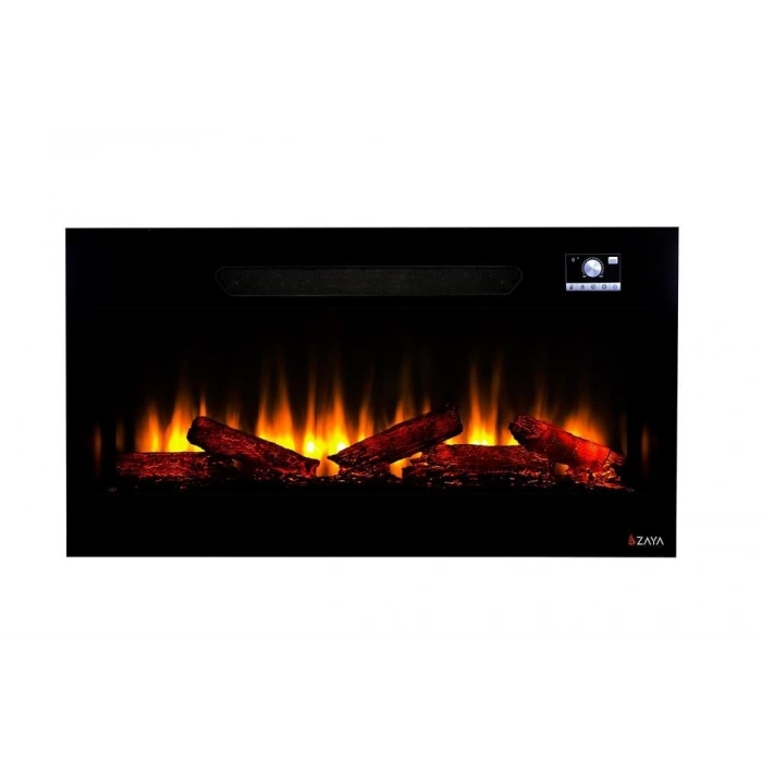 Zaya Pagla 100cm Renkli Isıtmalı Bluetooth lu Elektrikli Şömine