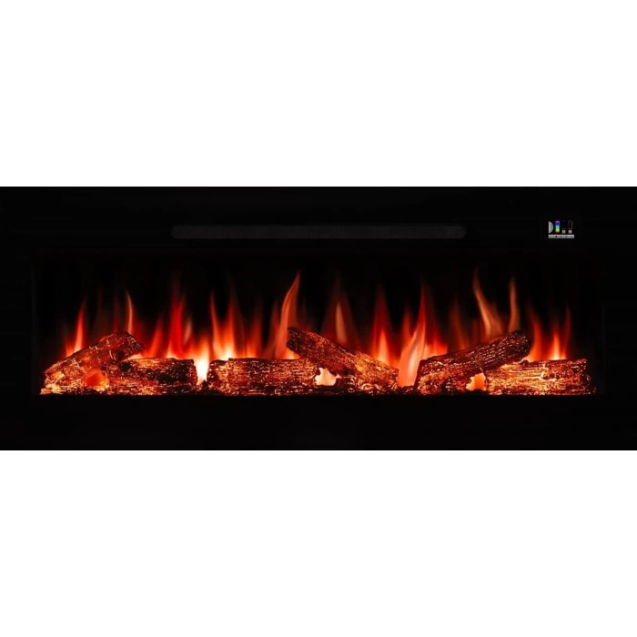 Zaya Pagla 130cm Renkli Isıtmalı Bluetooth lu Elektrikli Şömine