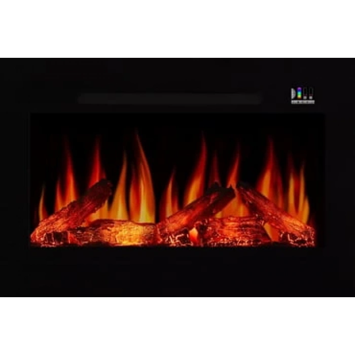 Zaya Pagla 80cm Renkli Isıtmalı Bluetooth lu Elektrikli Şömine