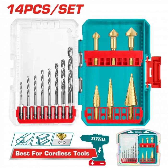 14 PARÇA HSS MATKAP UCU VE KADEMELİ UÇ SETİ