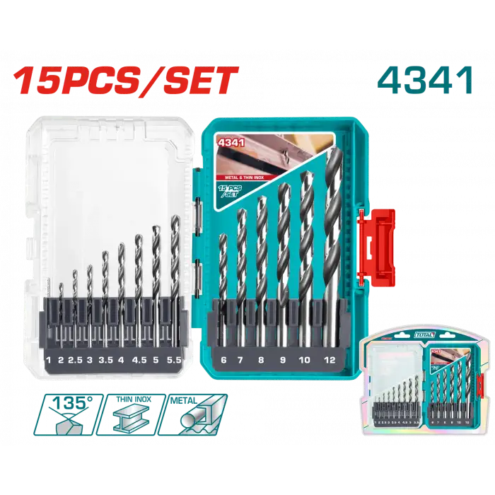 15 PARÇA HSS MATKAP UÇ SETİ