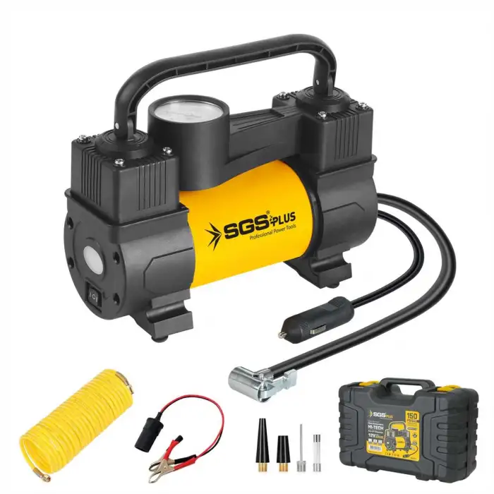 SGS ARAÇ HAVA KOMPRESÖRÜ 12V 150 PSI (BASINÇ GÖSTERGELİ) SGS5391