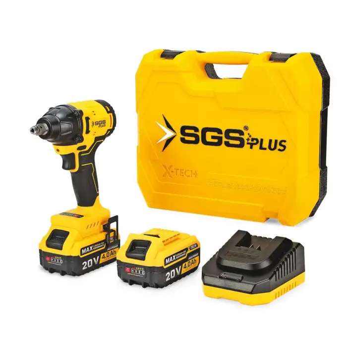 SGS DARBELİ SOMUN SIKMA SETİ 330 Nm Tork 20V 1/2” 2*4.0Ah (KÖMÜRSÜZ MOTOR)