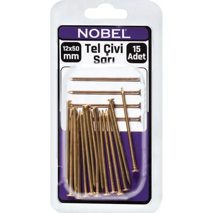 FIX TEL ÇİVİ 12 X 50 SARI BAŞLI 15 Lİ