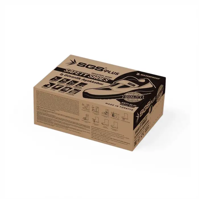 SGS S2 Siyah Profesyonel İş Güvenliği Ayakkabısı (Çelik Burunlu) No: 40