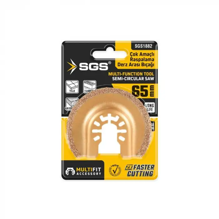SGS MULTI-TOOLS KESİCİ VE RASPALAMA DERZ ARASI TEMİZLEME KARBÜR 65MM