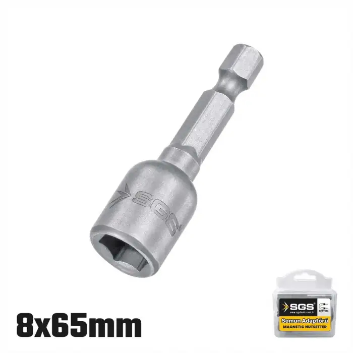 SGS MANYETİK SOMUN ADAPTÖRÜ 8MM*65MM 10 ADET SGS2484
