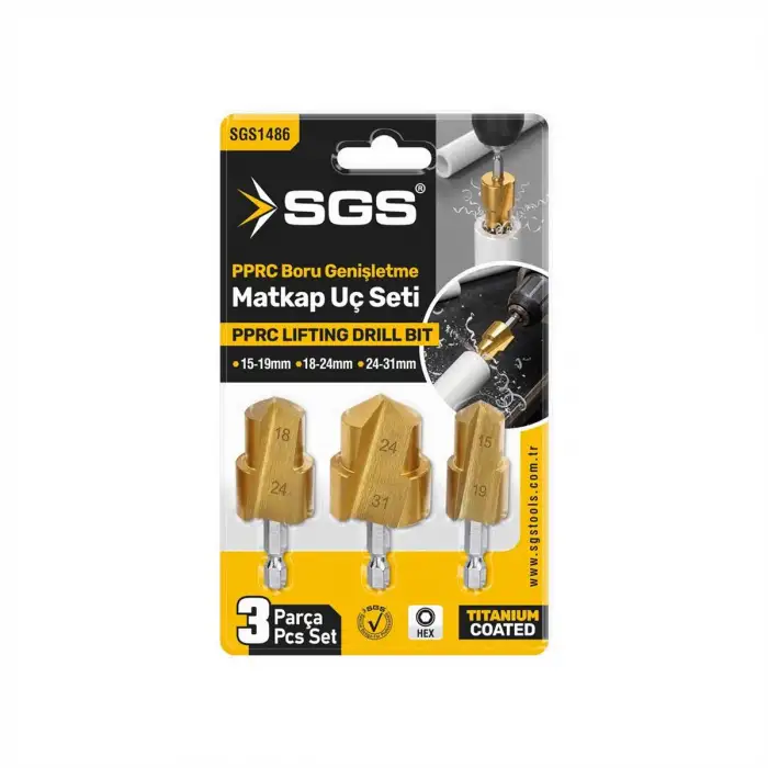 SGS PPRC BORU GENİŞLETME MATKAP UCU SETİ 15-19/18-24/24-31MM SGS1486