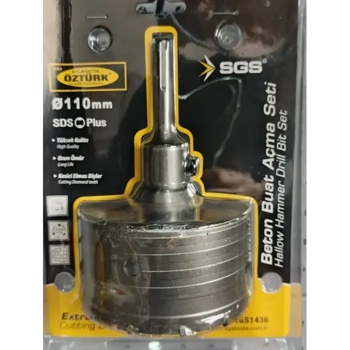 SGS BETON BUAT AÇMA ADAPTÖRLÜ SET 110MM SGS1436