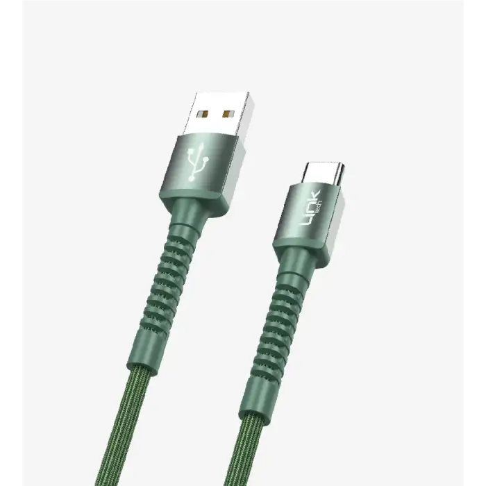 Linktech K552 Safe 3A Örgülü Metal Başlı USB Tip-C Şarj Kablosu