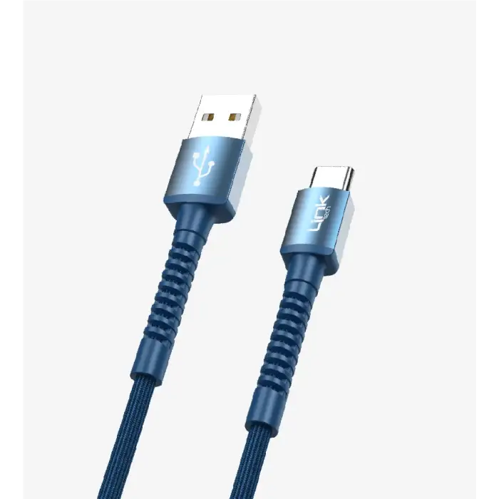 Linktech K552 Safe 3A Örgülü Metal Başlı USB Tip-C Şarj Kablosu