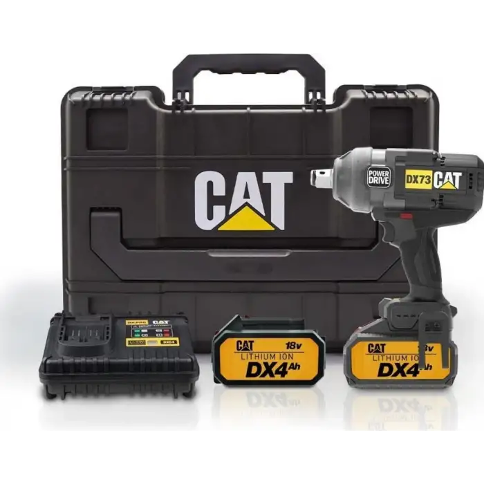 CAT DX73 18Volt 4.0 Ah. Çift Akülü 1700/2100Nm Kömürsüz Profesyonel Şarjlı Somun Sıkma