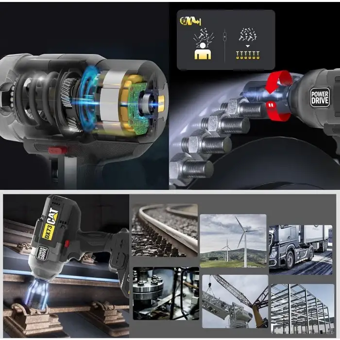 CAT DX73 18Volt 4.0 Ah. Çift Akülü 1700/2100Nm Kömürsüz Profesyonel Şarjlı Somun Sıkma