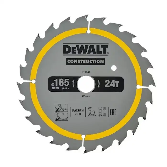 Dewalt DT1949 Daire Testere Bıçağı 165 x 20 mm