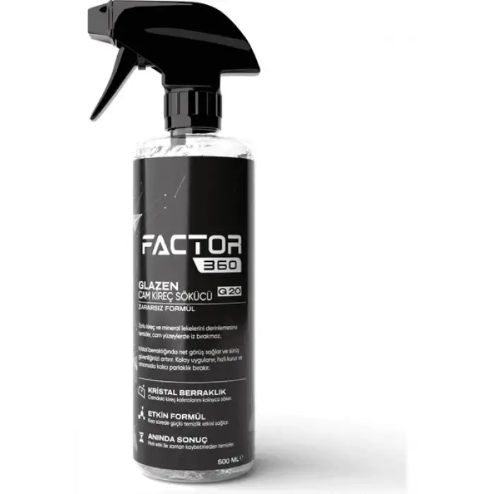 Factor360 Glazen Cam Kireç Sökücü 500 ML