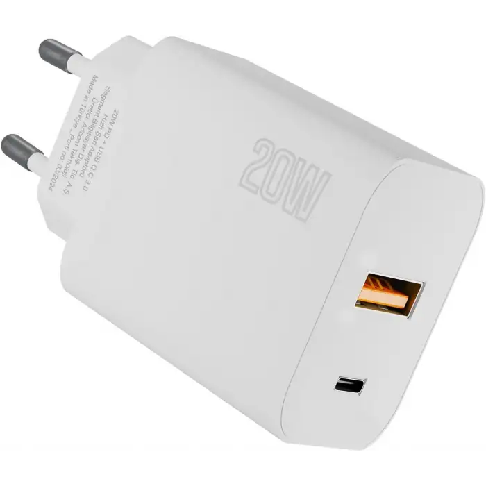 HYTECH 20W PD+ 18W QC 3.0 USB ve TYP-C Girişli Hızlı Şarj Cihazı