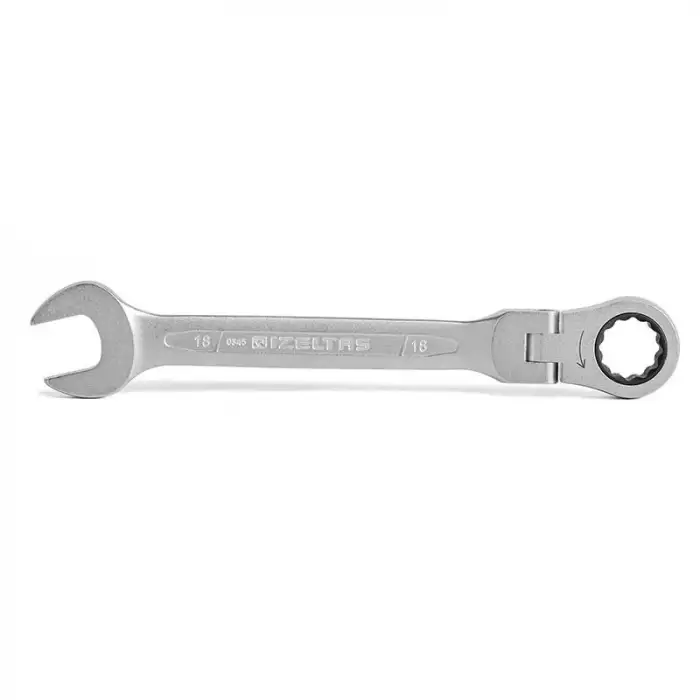 İzeltaş 0345020017 Mafsallı Cırcır Kombine Anahtar 17 mm