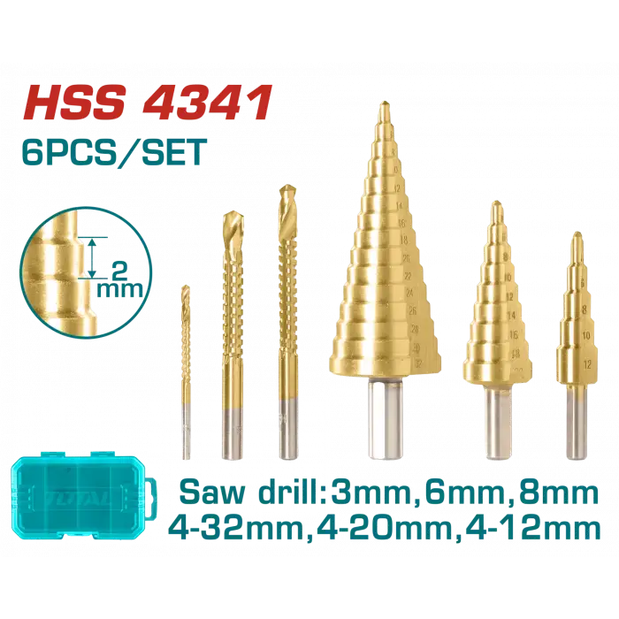 KADEMELİ MATKAP UÇ SETİ 6 PARÇA