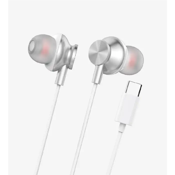 Linktech H341 Mikrofonlu Kulak İçi Tip-C Kablolu Kulaklık Beyaz