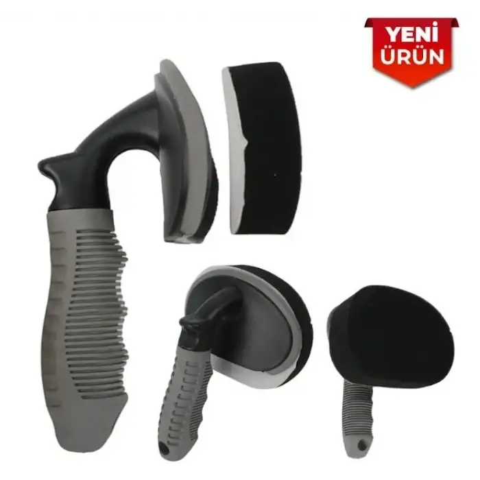 Madcar Araba Yıkama Fırçası,Ergonomik Saplı Sünger Araç Lastiği Parlatma Fırçası