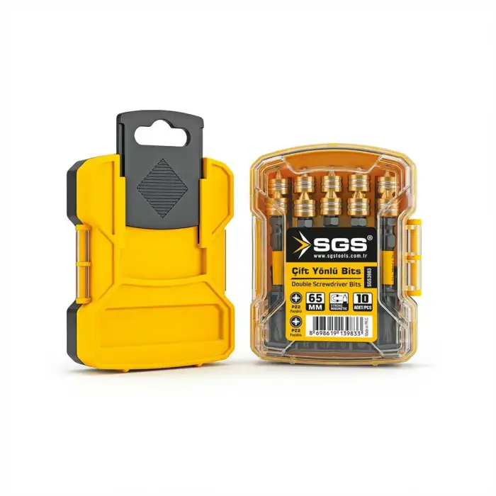 SGS MANYETİK ÇİFT YÖNLÜ BİTS UÇ PZ2 65mm Black-Pro Series 10 Adet