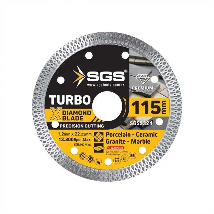 SGS TURBO ELMAS HASSAS KESİCİ (115*1,2 MM)