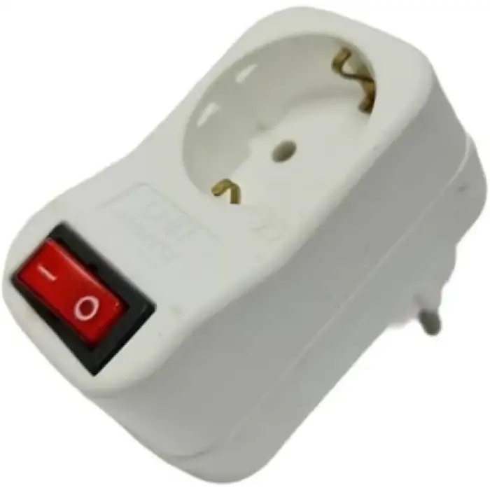 UFO Akım Korumalı Tekli Anahtar Priz Beyaz
