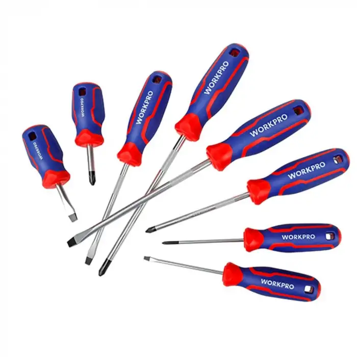 WORKPRO WP200505 8 Parça Profesyonel CR-V Manyetik Tornavida Seti