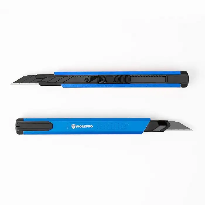 WORKPRO WP212012 9MM Alüminyum Kasa Cep Askılı Maket Bıçağı (MAVİ)