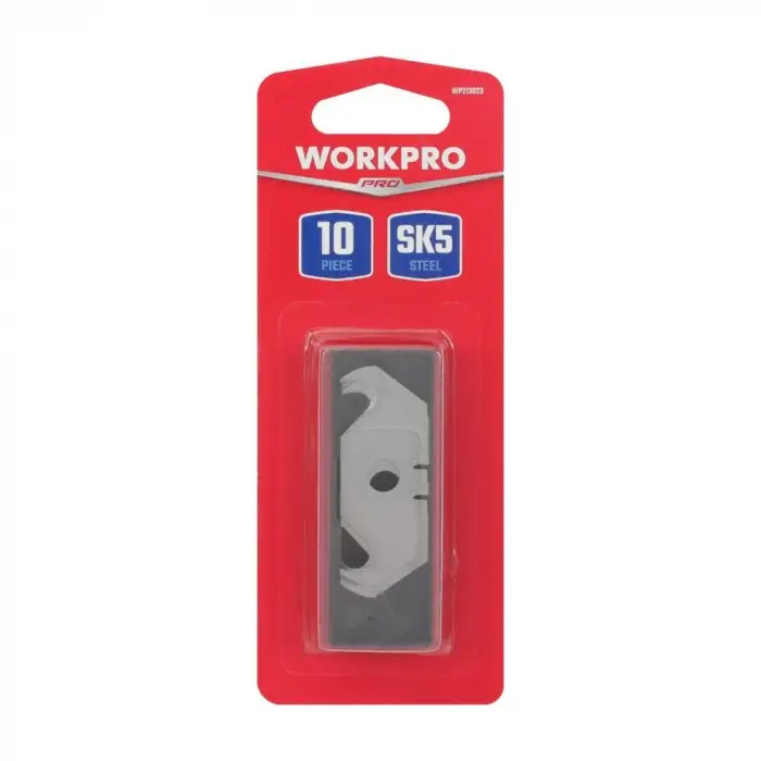 WORKPRO WP213023 10 Lu Kanca Tipi Çengelli Rötuş Maket Bıçağı Yedeği