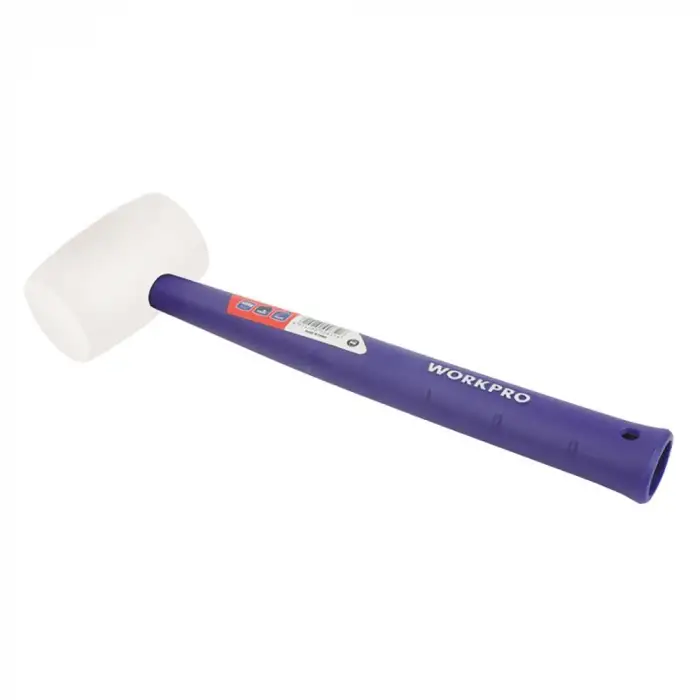 WORKPRO WP241040 57mm 450Gr PVC PP Saplı Beyaz Kauçuk Tokmak