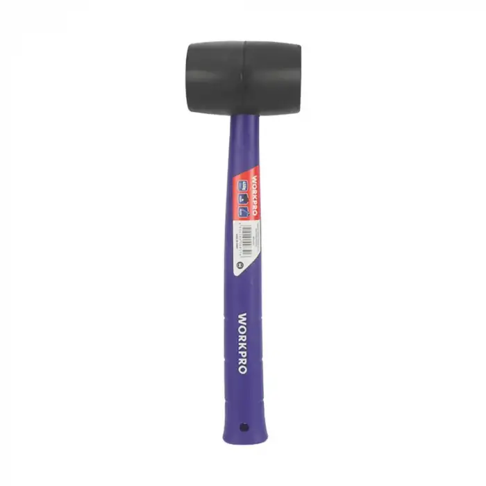 WORKPRO WP241041 57mm 450Gr PVC PP Saplı Siyah Kauçuk Tokmak